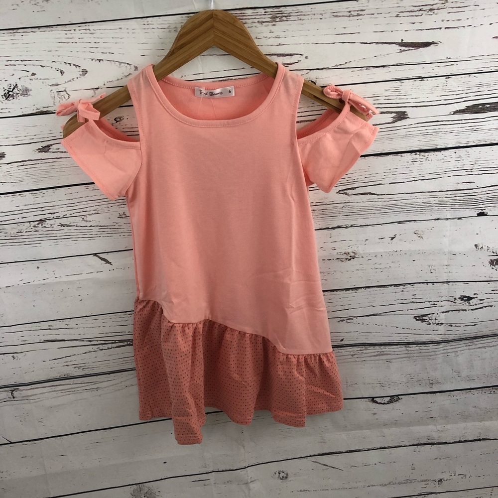 Trend Blossoms Girls Cold Shoulder Dress Size 6